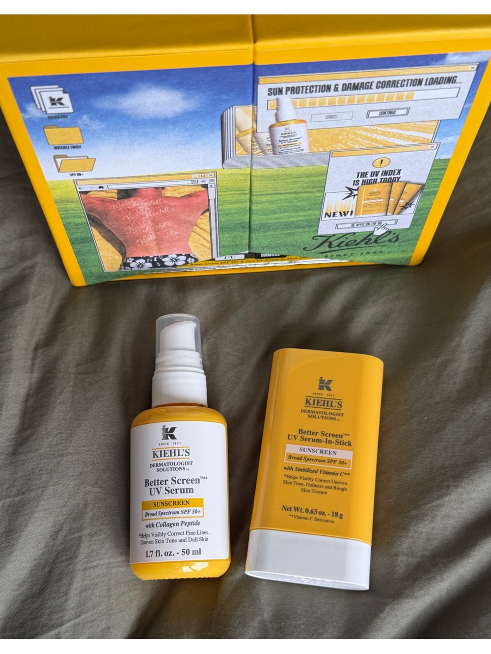 Kiehl’s Sunscreen Gift Set - stick & moisturizer SPF 50